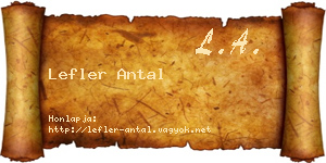 Lefler Antal névjegykártya
